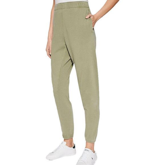 New DKNY Womens Cotton Jogger Pants, Color: Olive, Size: XL - Picture 3 of 7